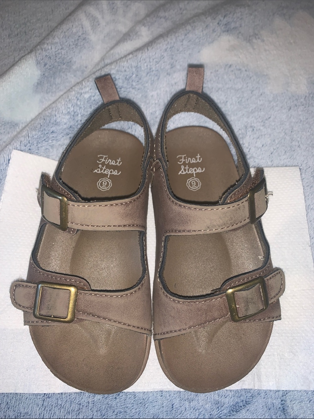 Toddler Brown Sandals with Adjustable Buckles size 9C Open to Offers